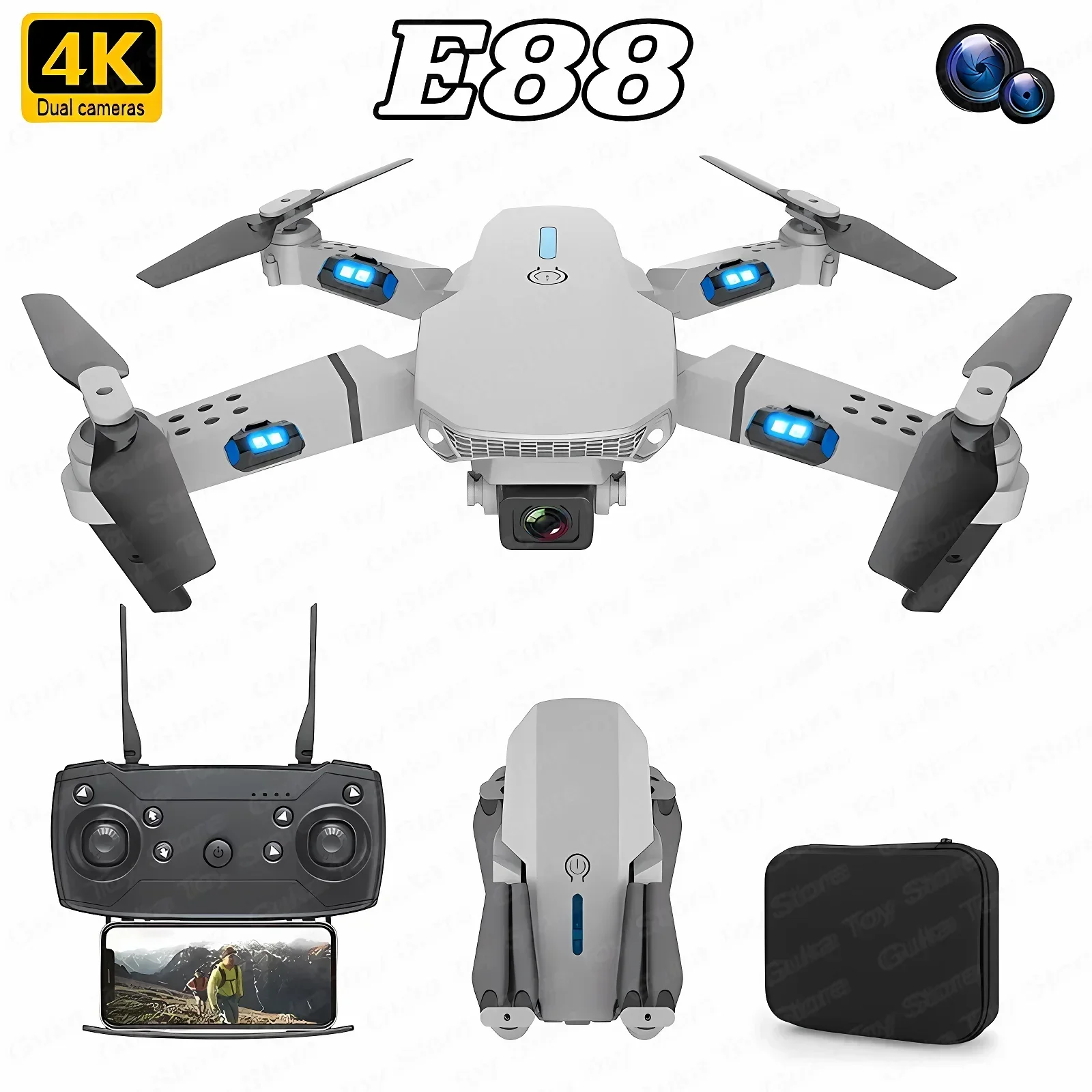 Drone Rc Explorer - E88 Pro WIFI FPV Drone Wide