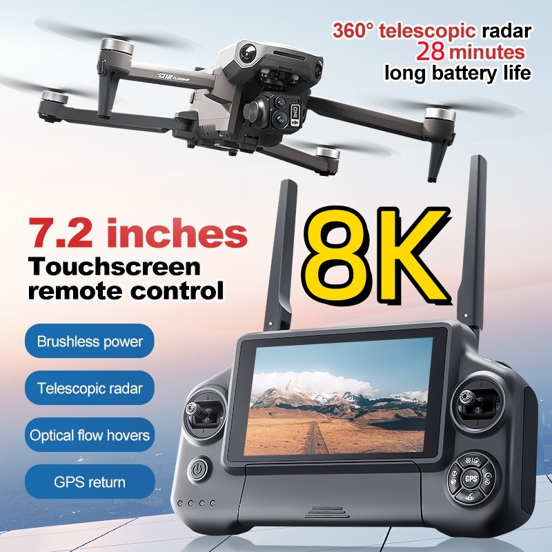 8K 3 Axis Gimbal Brushless 7.2 - Drone Rc Helicopter With Camera 评论和价格