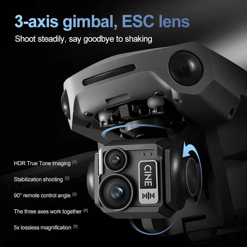 8K 3 Axis Gimbal Brushless 7.2 - Drone Rc Helicopter With Camera 评论和价格