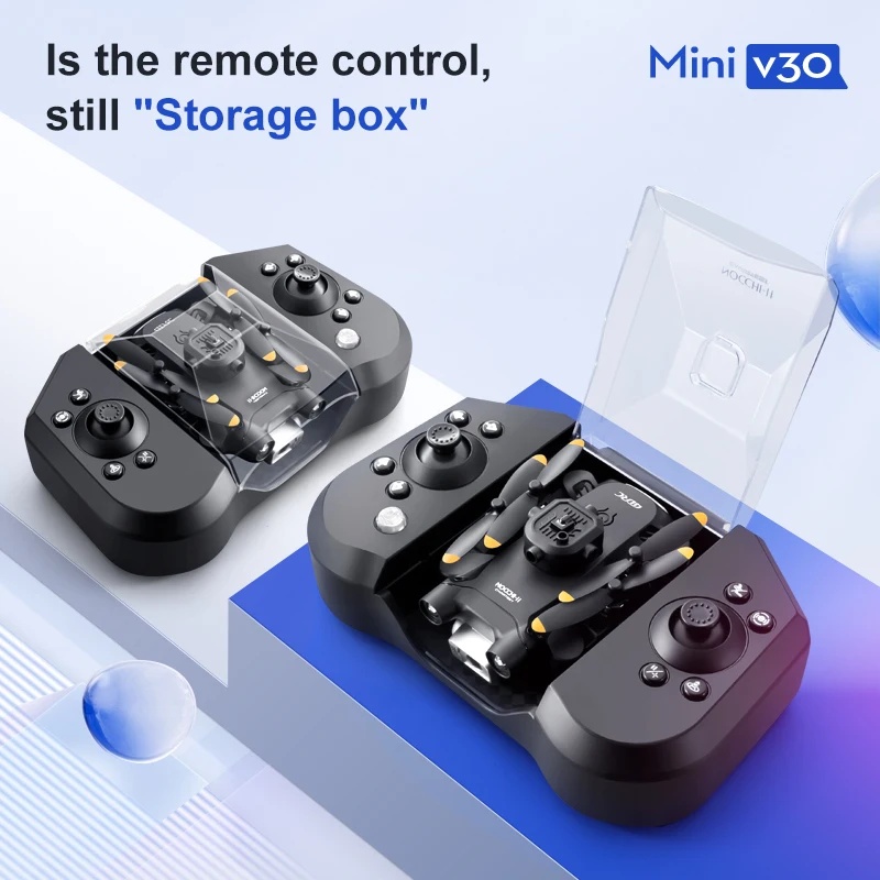 Mini V30 WiFi  With 4K HD Dual - Drone Rc Helicopter With Camera 评论和价格