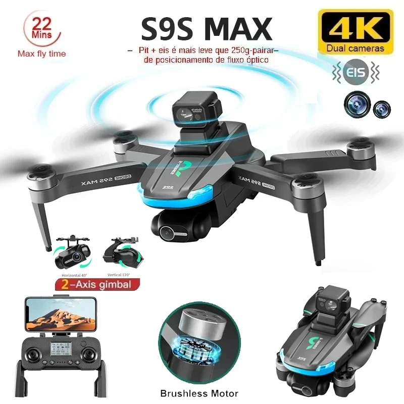NEW S9S MAX MINI Drone 4K 2-Ax - Drone Rc Ufo 评论和价格