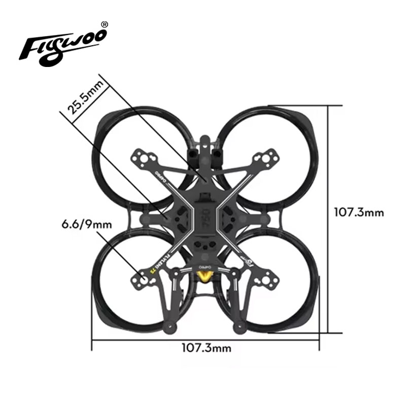 Flywoo Flylens 75 Frame Kit 1. - Quadcopter Frame 评论和价格